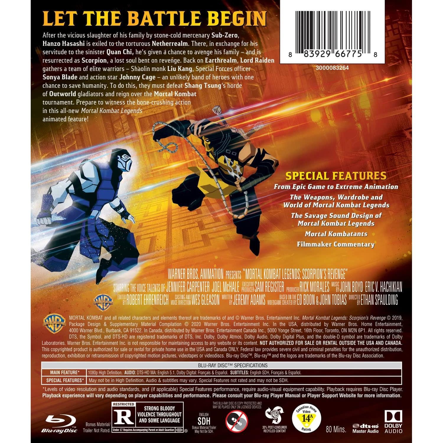 Mortal Kombat Leyendas: La Venganza de Scorpion Blu-ray