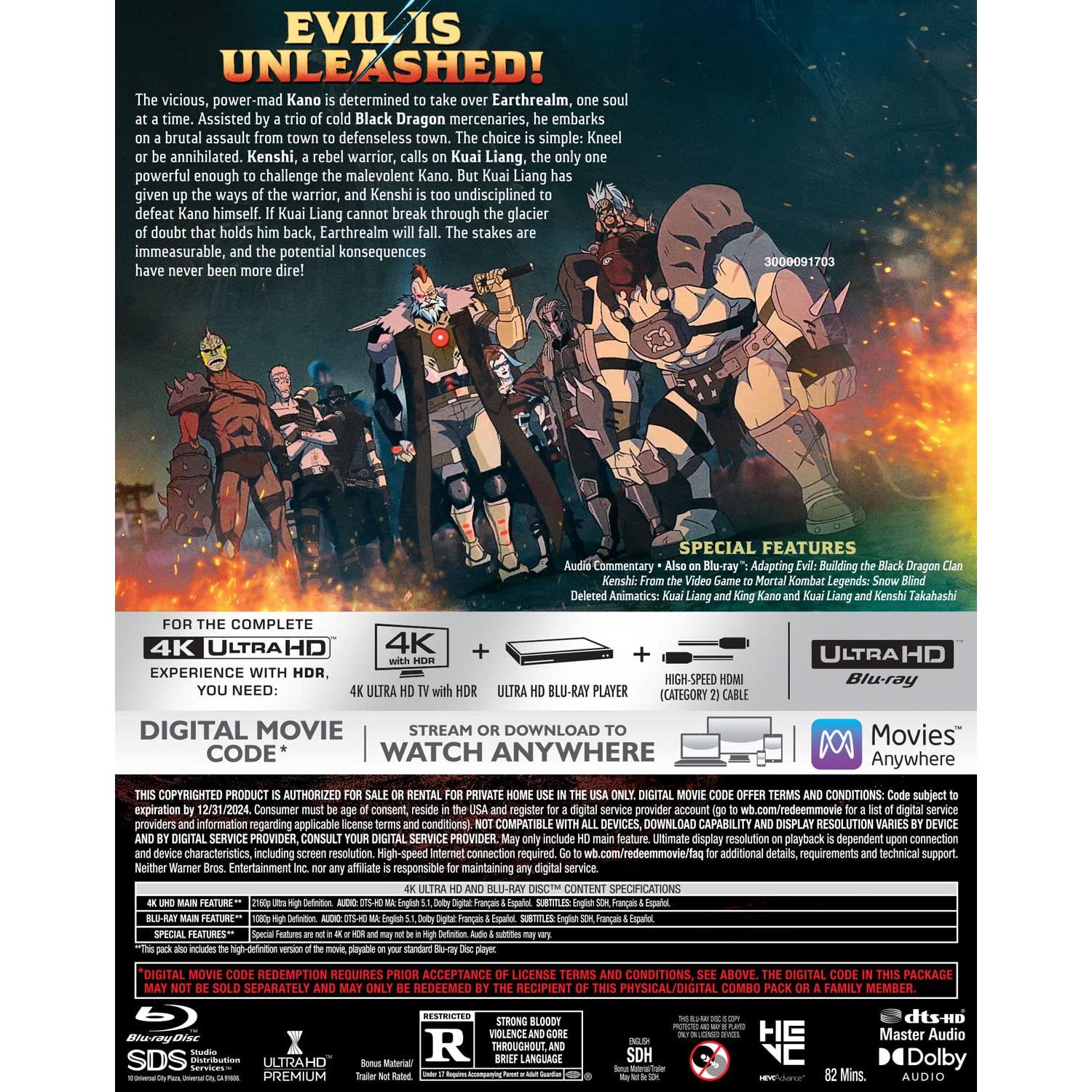 Mortal Kombat Leyendas: Nieve Ciega 4K Ultra HD - Película