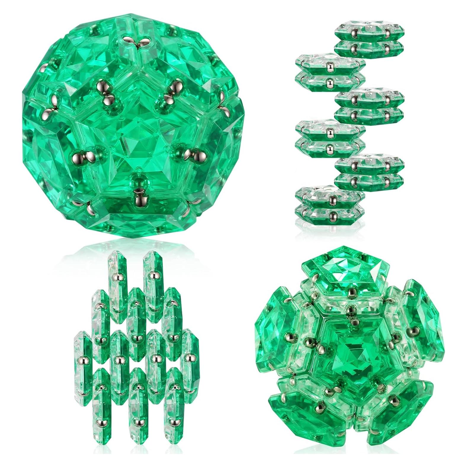 Esfera Magnética RoomyRoc - Set 12 Bolas Pentágonos Verde