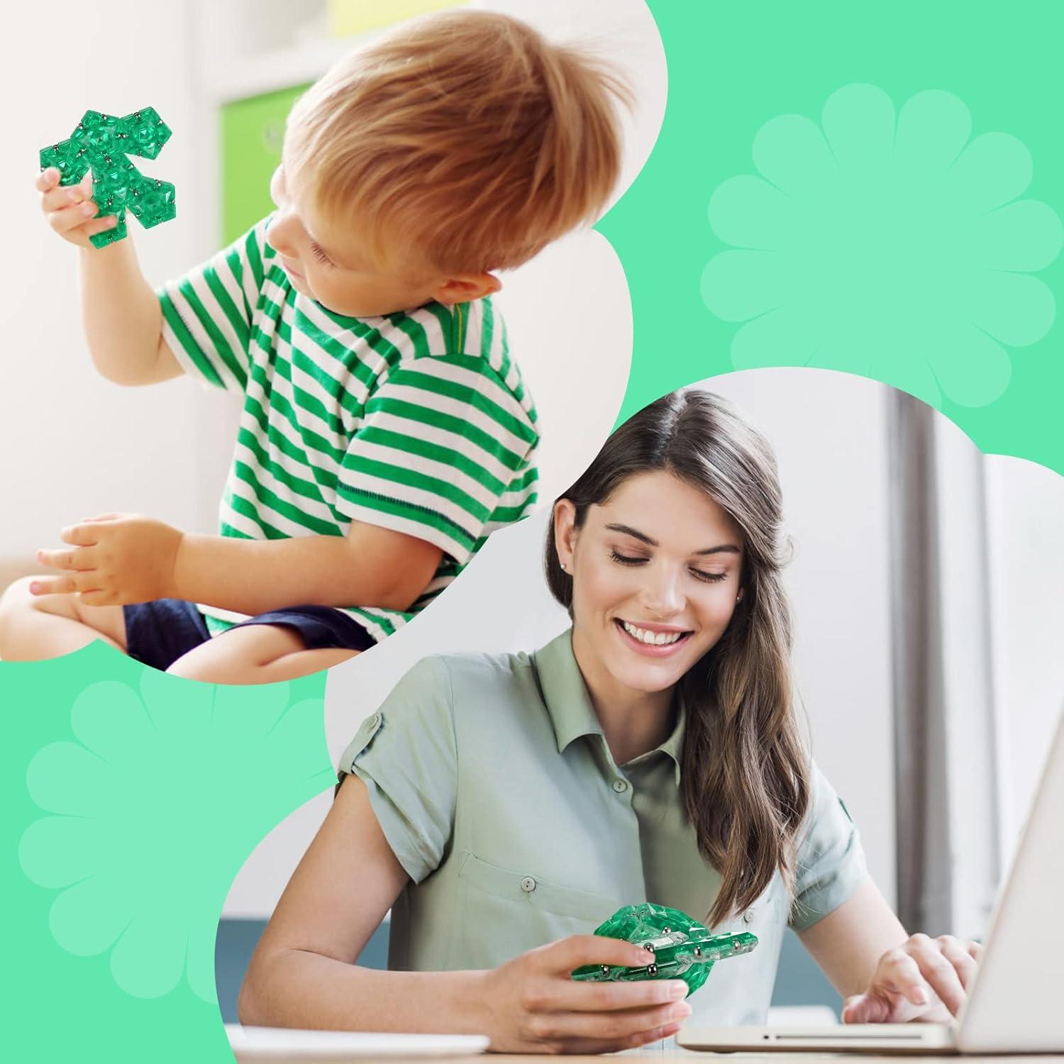 Esfera Magnética RoomyRoc - Set 12 Bolas Pentágonos Verde