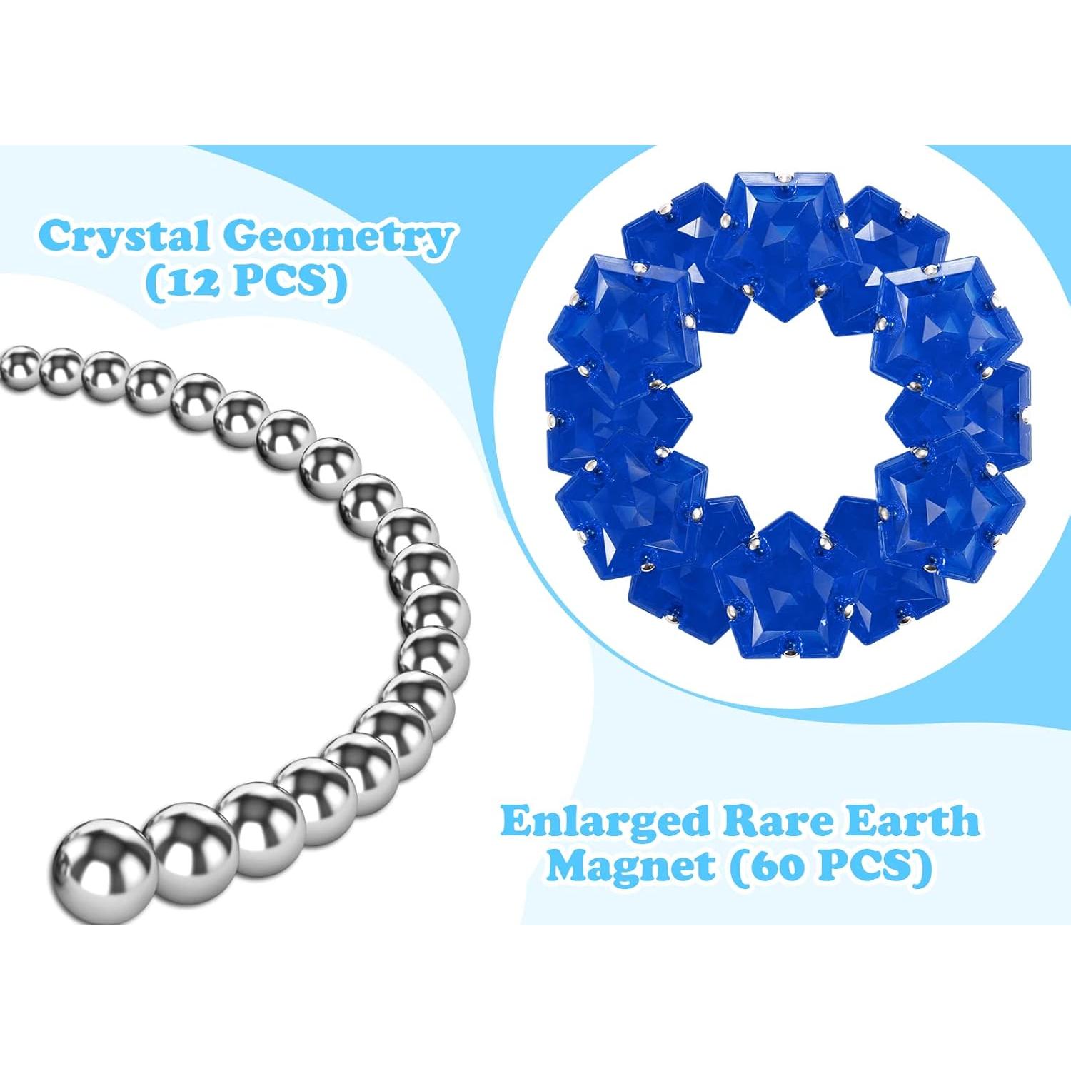 Esfera Fidget RoomyRoc - Diamante Cristal Azul - Set 12 Piezas