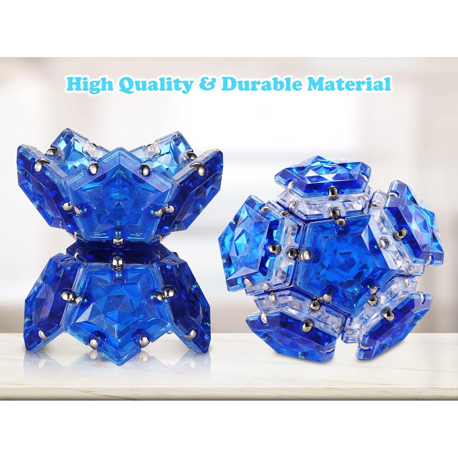 Esfera Fidget RoomyRoc - Diamante Cristal Azul - Set 12 Piezas