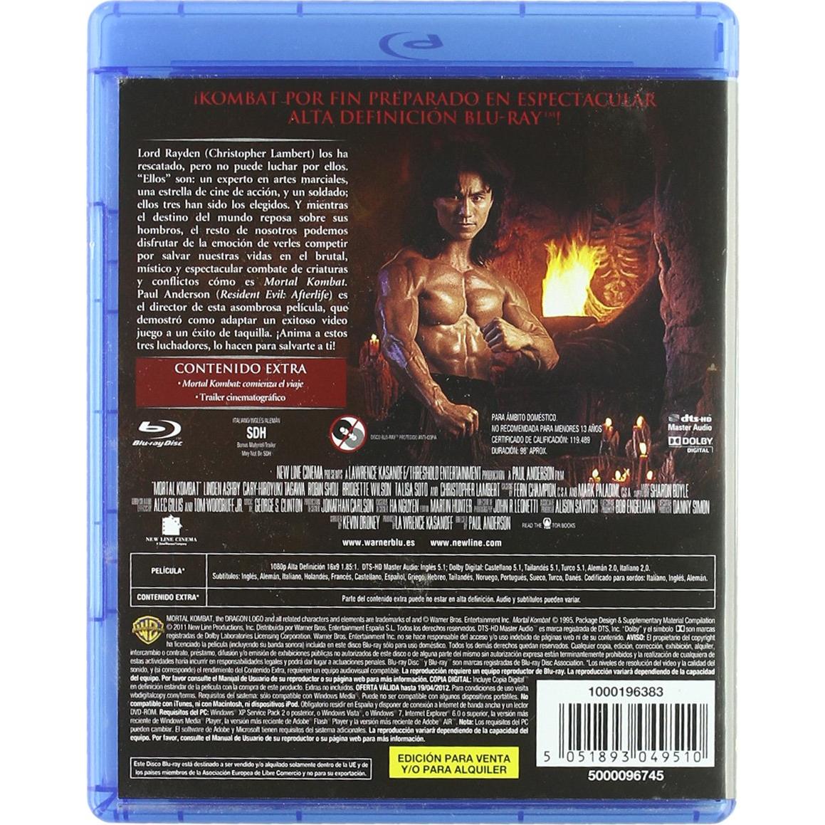 Mortal Kombat Blu-Ray - Audio en Español, Inglés y Más