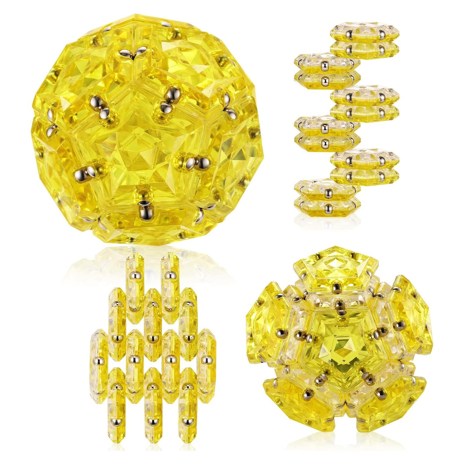 Esfera Magnética RoomyRoc - Set 12 Bolas Pentágonos - Dorado