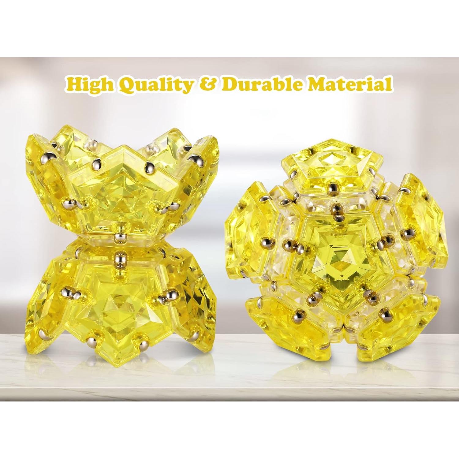 Esfera Magnética RoomyRoc - Set 12 Bolas Pentágonos - Dorado