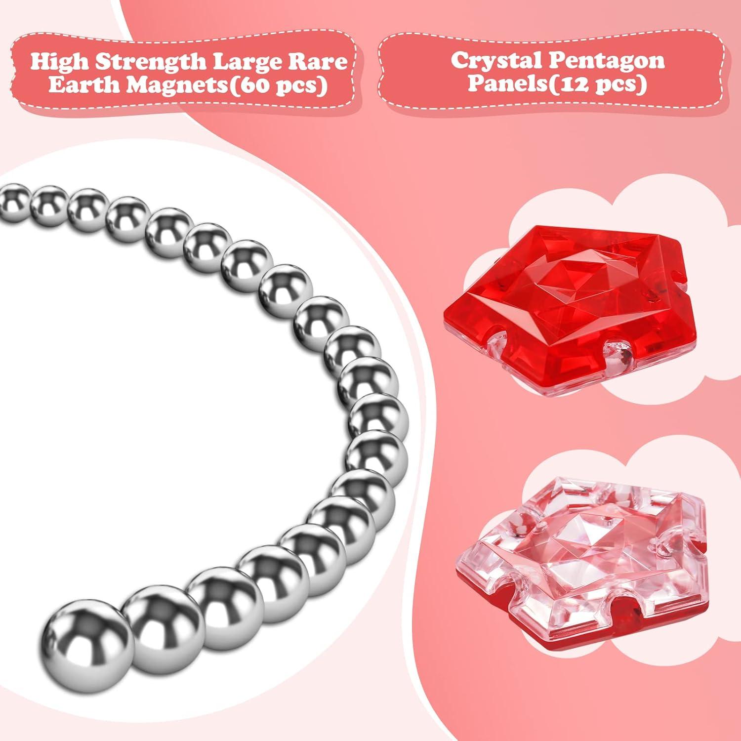 Esfera Magnética RoomyRoc - Set 12 Bolas Magnéticas - Rojo