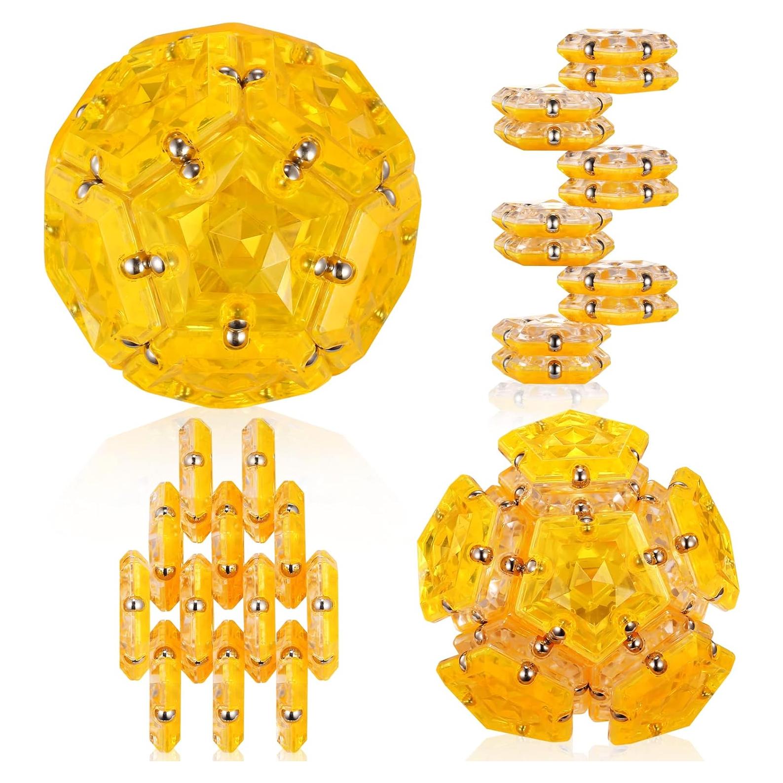 Esfera Magnética Fidget RoomyRoc - Set 12 Piezas Naranja