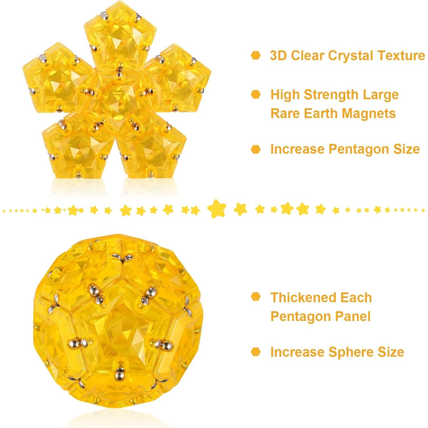 Esfera Magnética Fidget RoomyRoc - Set 12 Piezas Naranja