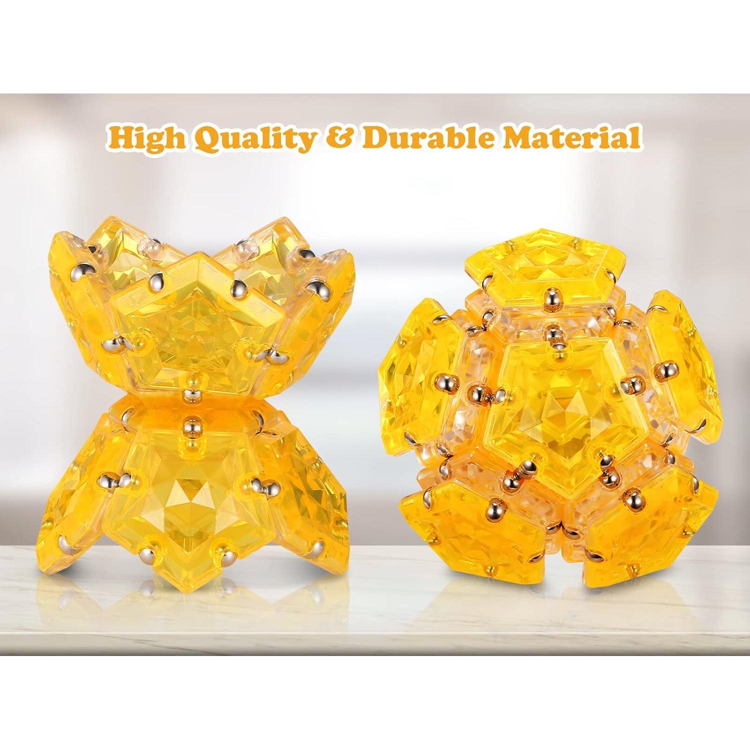 Esfera Magnética Fidget RoomyRoc - Set 12 Piezas Naranja