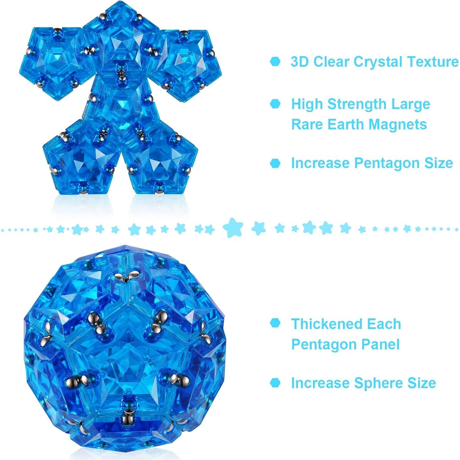 Esfera Magnética RoomyRoc - Set 12 Bolas Magnéticas Azul