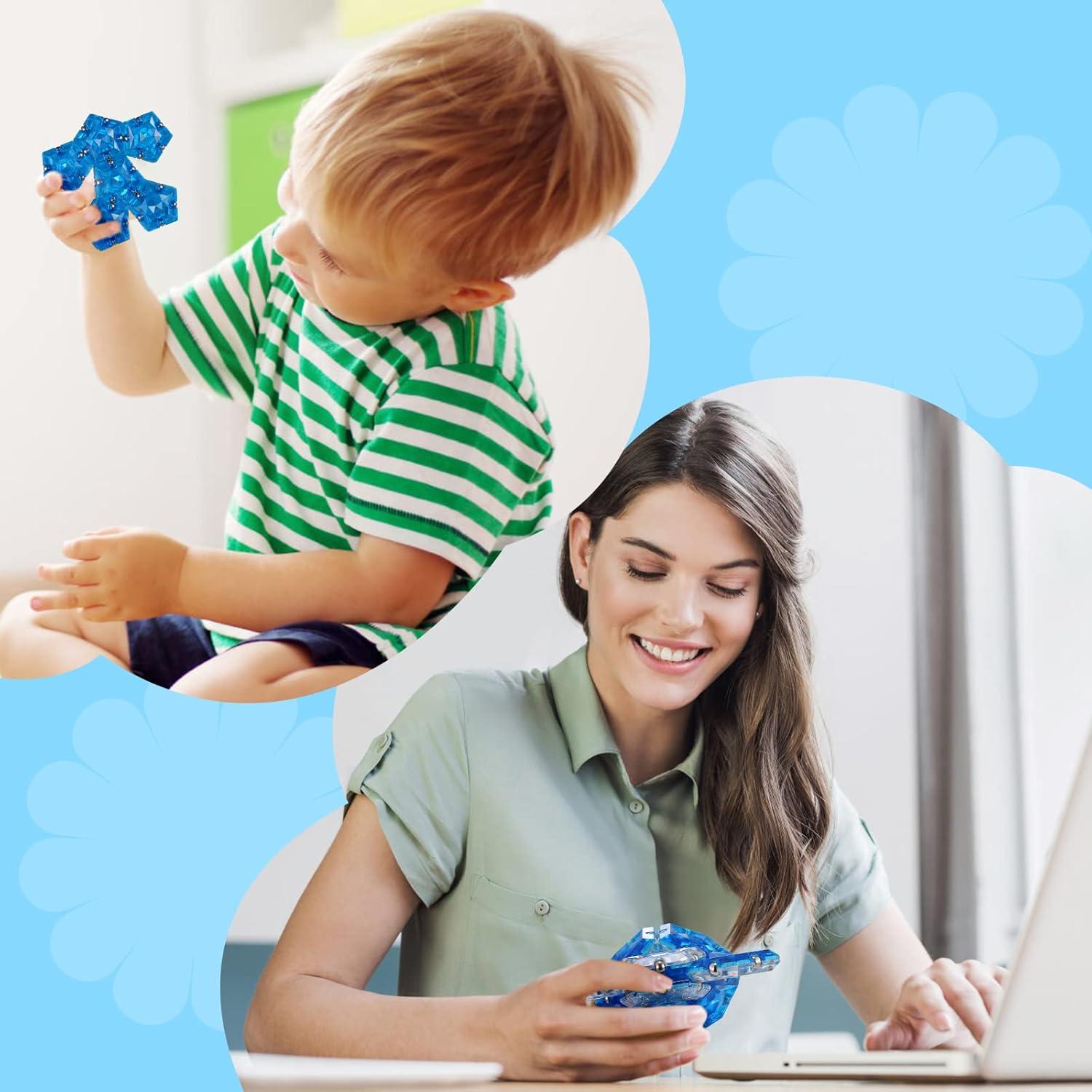 Esfera Magnética RoomyRoc - Set 12 Bolas Magnéticas Azul