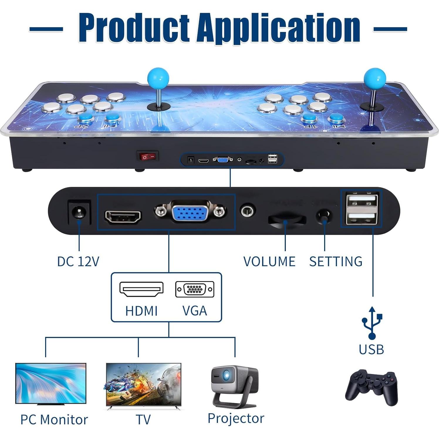 Consola Arcade Hedlaoy 28890 Juegos Retro HDMI 4 Jugadores