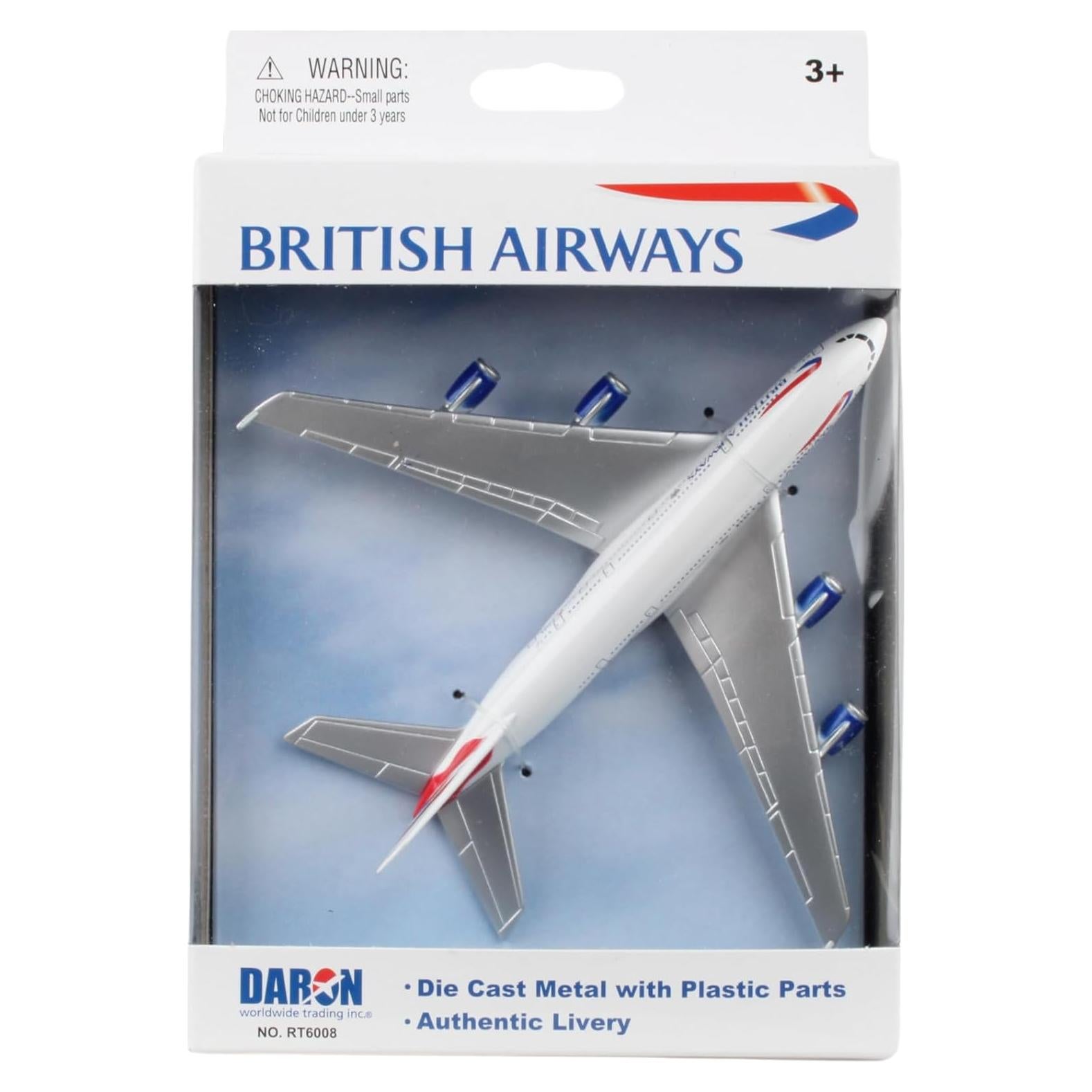 Daron Worldwide Trading RT6008 British Airways A380 Single Plane, White
