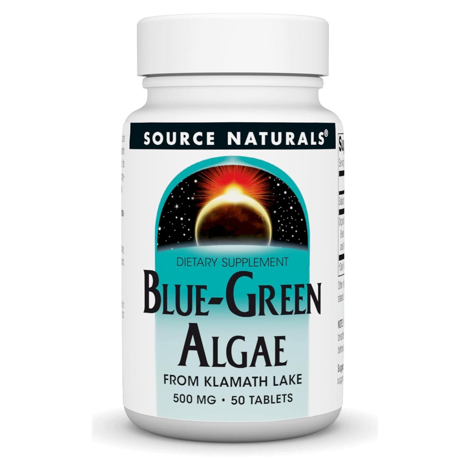 Tabletas de Algas Azul-Verde Klamath Source Naturals 500 mg - 50 Unidades