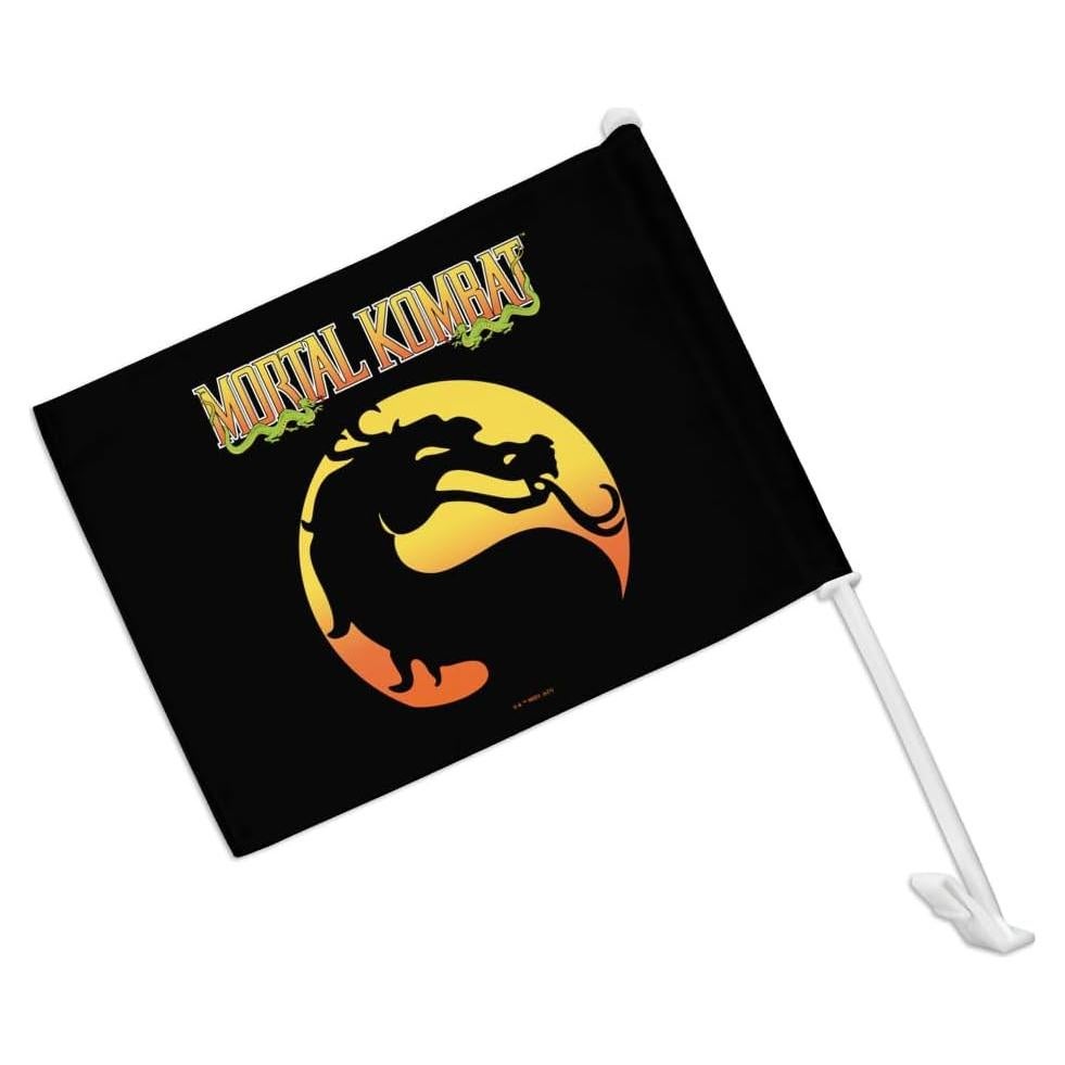 Bandera de Coche Mortal Kombat con Soporte 36x28cm