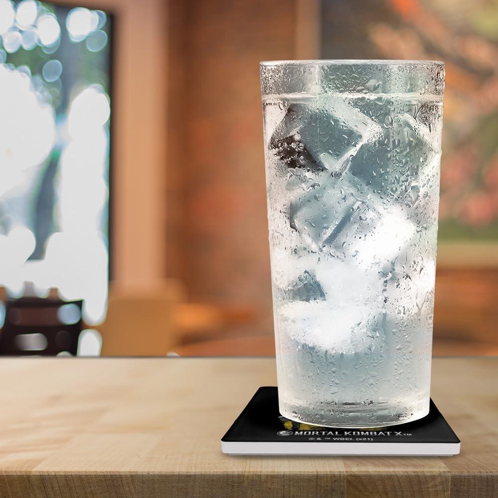 Set de 2 Posavasos Cerámicos Mortal Kombat Scorpion 9.9 cm