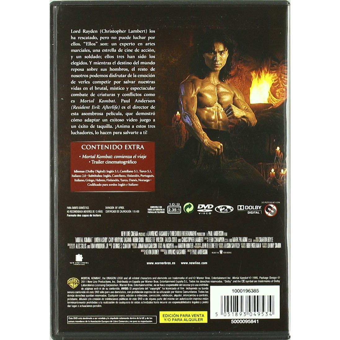 Película Mortal Kombat 1995 DVD - Disney - 101 min