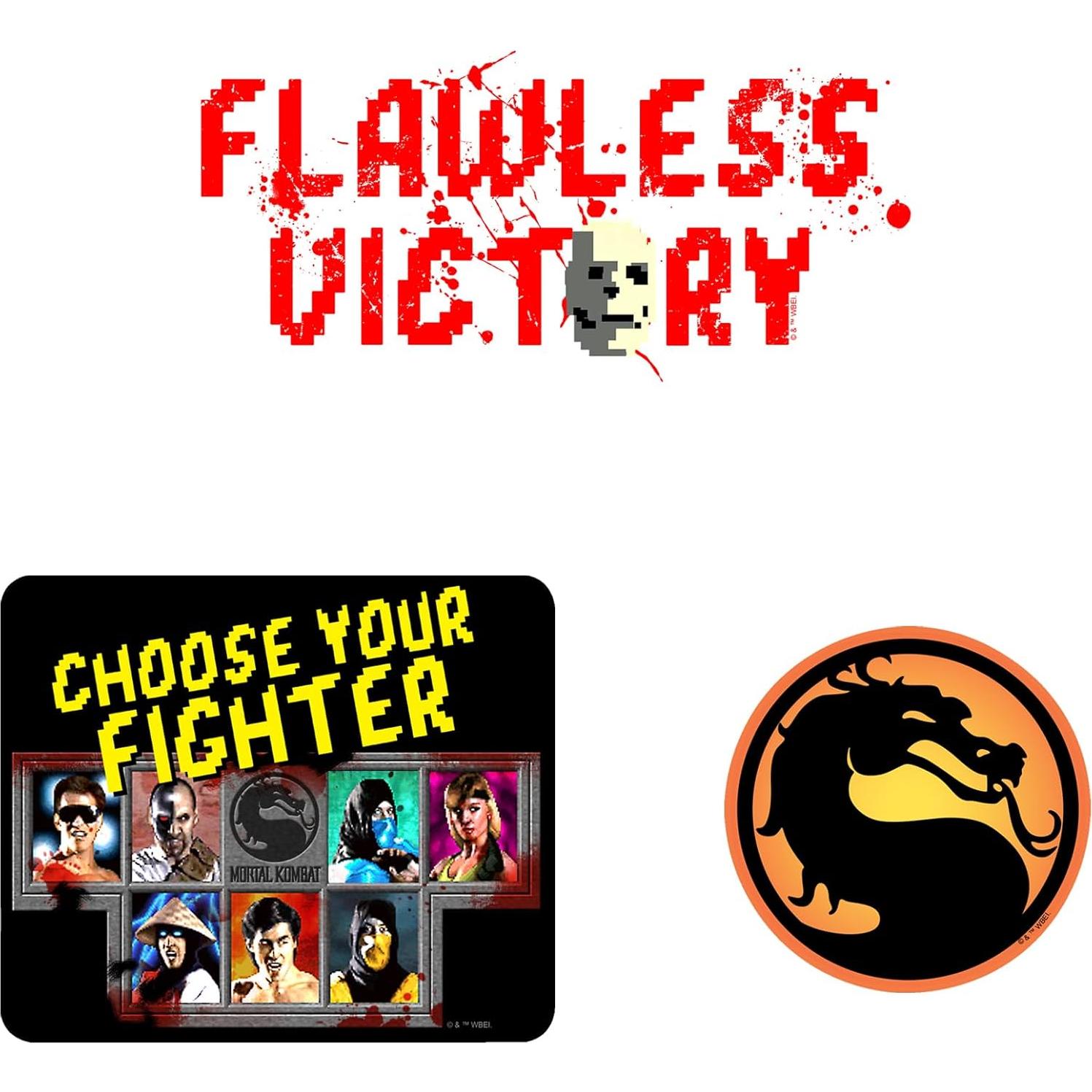 Calcomanías Deluxe de Vinilo Klassic Mortal Kombat - Set de 10