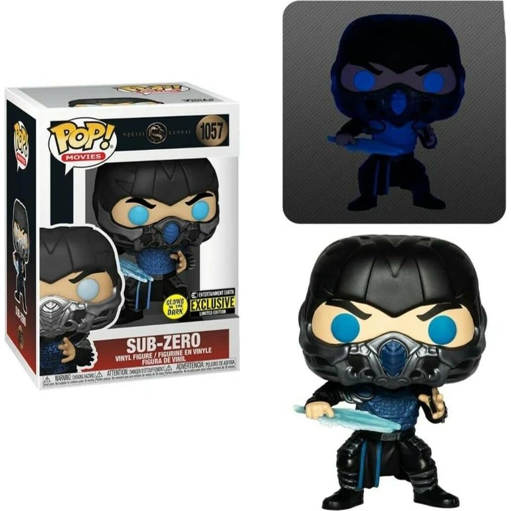 Figura de Vinilo Pop! Mortal Kombat Sub-Zero Brilla en la Oscuridad