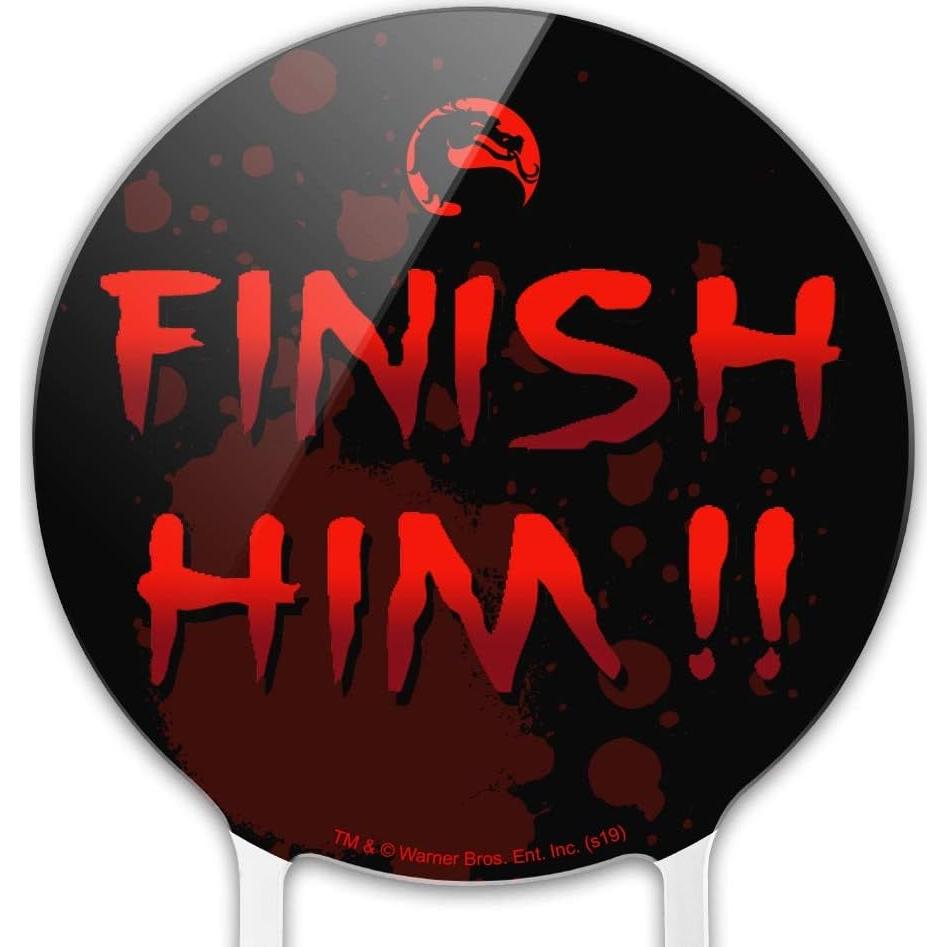 Topper de Pastel Mortal Kombat Klassic Finish Him 18.4 cm