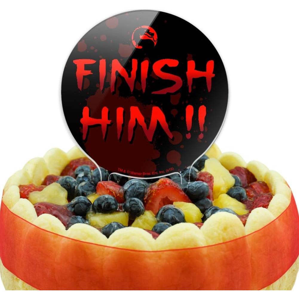 Topper de Pastel Mortal Kombat Klassic Finish Him 18.4 cm