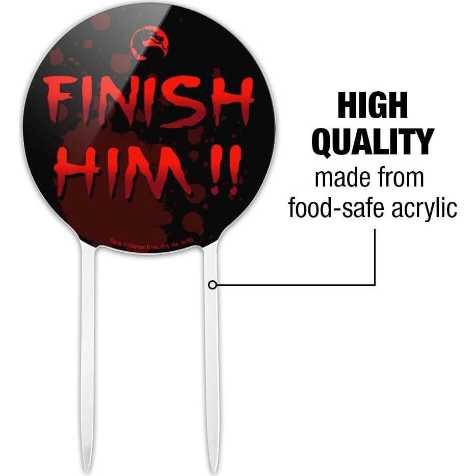 Topper de Pastel Mortal Kombat Klassic Finish Him 18.4 cm