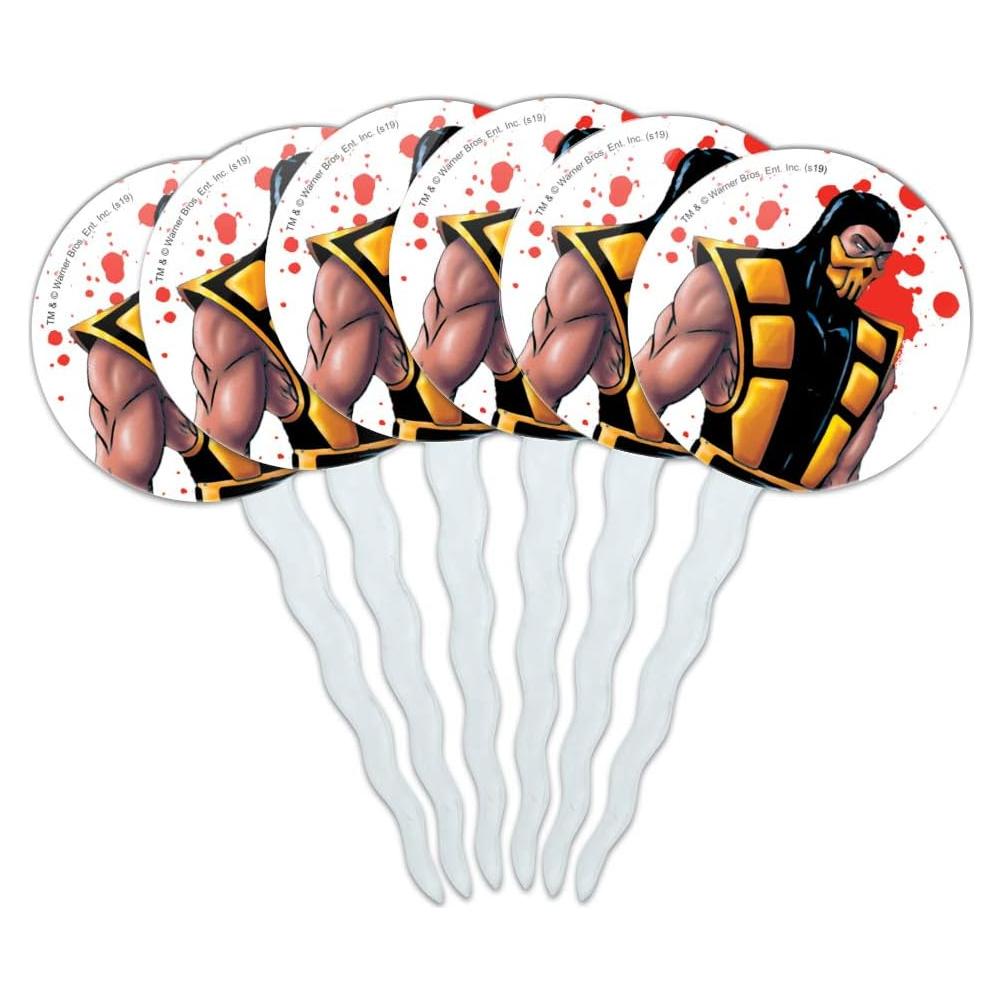 Toppers de Cupcake Mortal Kombat Klassic Scorpion - Set de 6