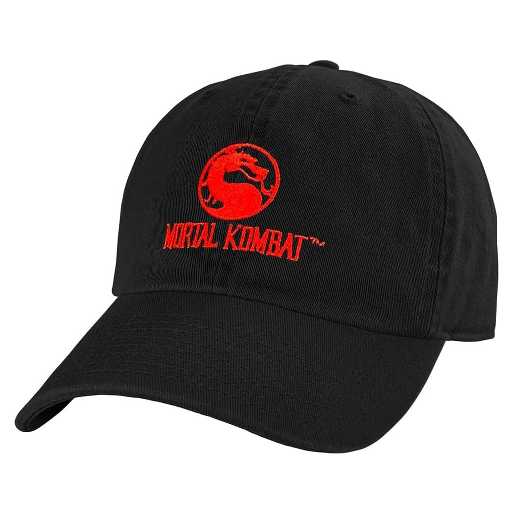 Gorra Papá Mortal Kombat Logo Dragón Unisex Ajustable Negra