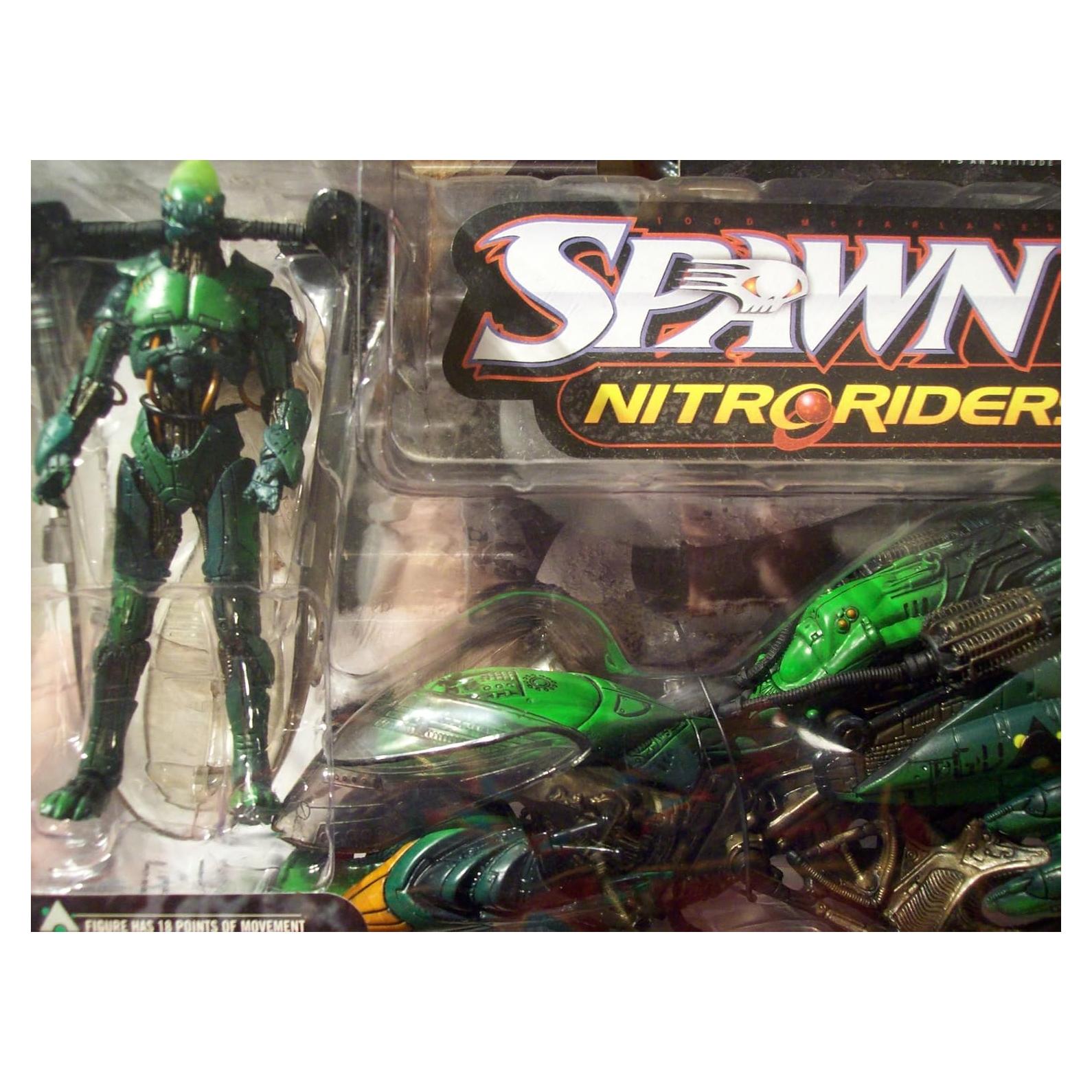 Figura y Moto Spawn NitroRiders McFarlane El Vapor Verde