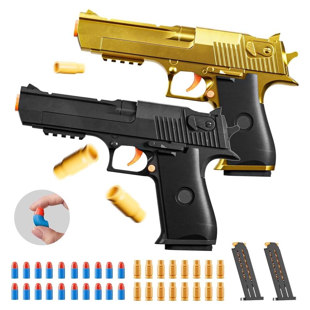 2 Pistolas de Juguete M1911 PISTOLAIFY con Dardos de Espuma