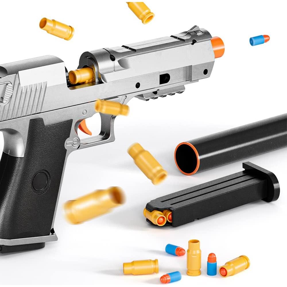 2 Pistolas de Juguete M1911 PISTOLAIFY con Dardos de Espuma