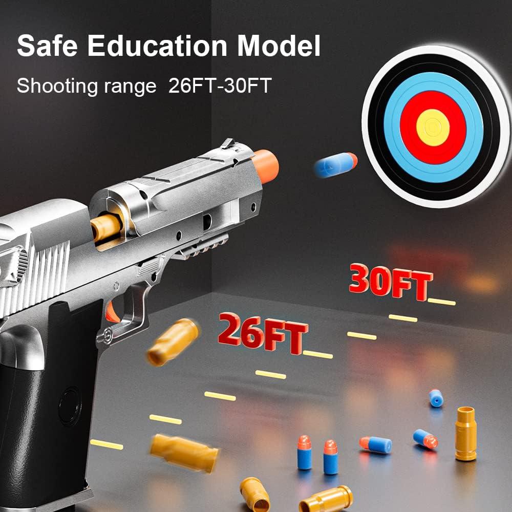 2 Pistolas de Juguete M1911 PISTOLAIFY con Dardos de Espuma