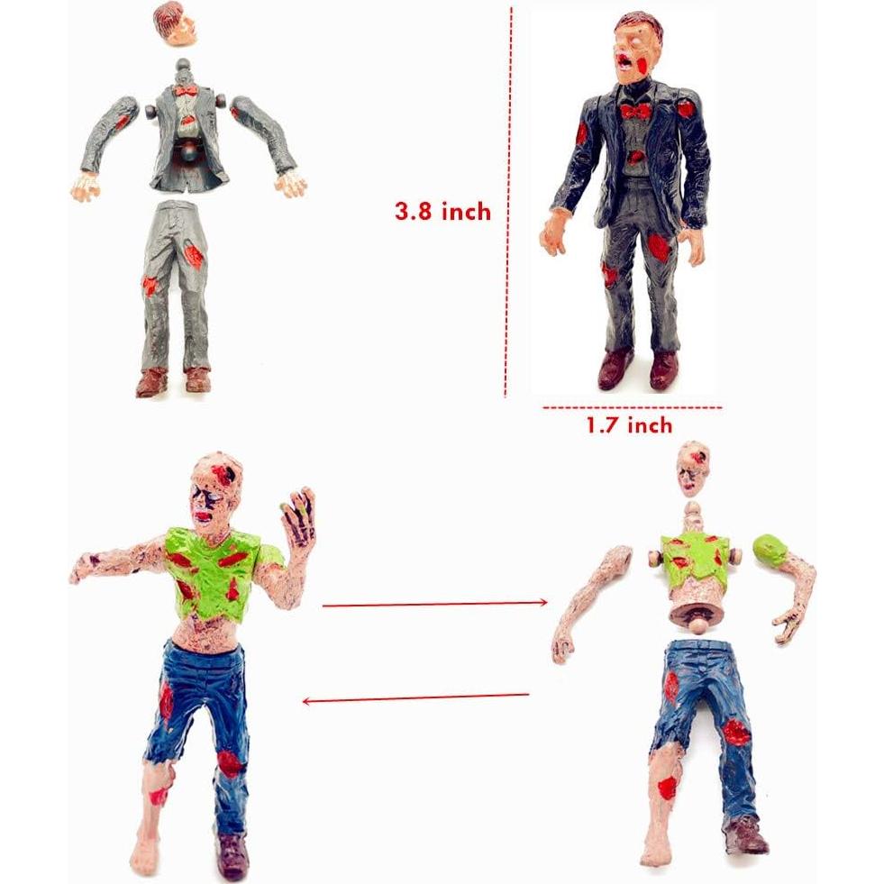 Figuras de Acción Zombie Qiandier 12 Piezas 9.7 cm