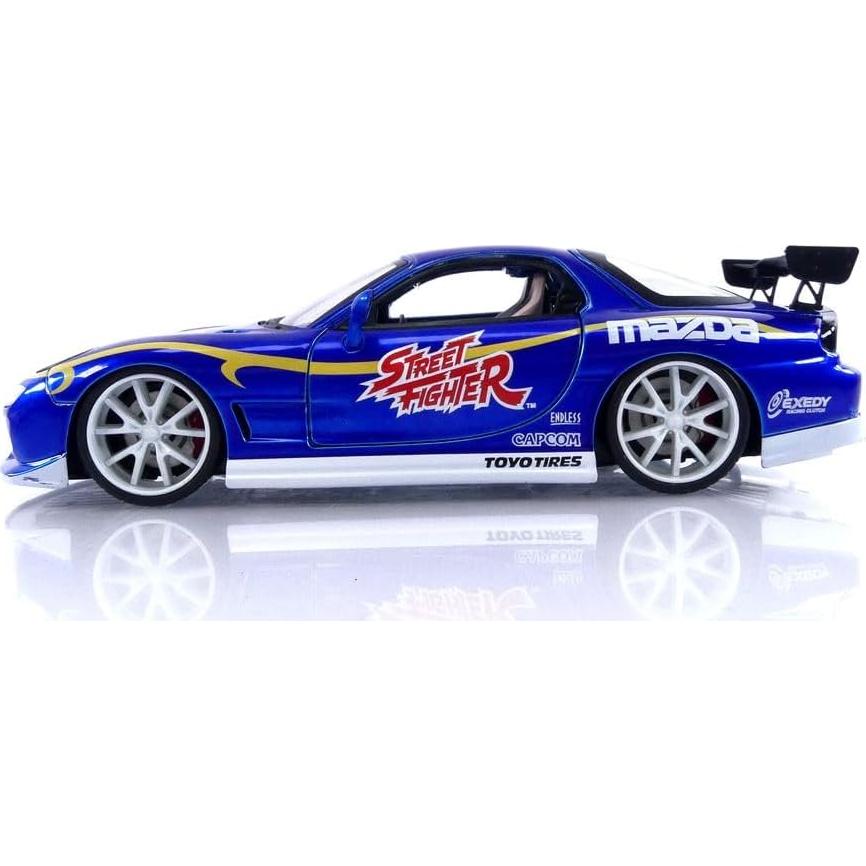 Set Juguete Street Fighter: Mazda RX-7 y Figura Chun-Li