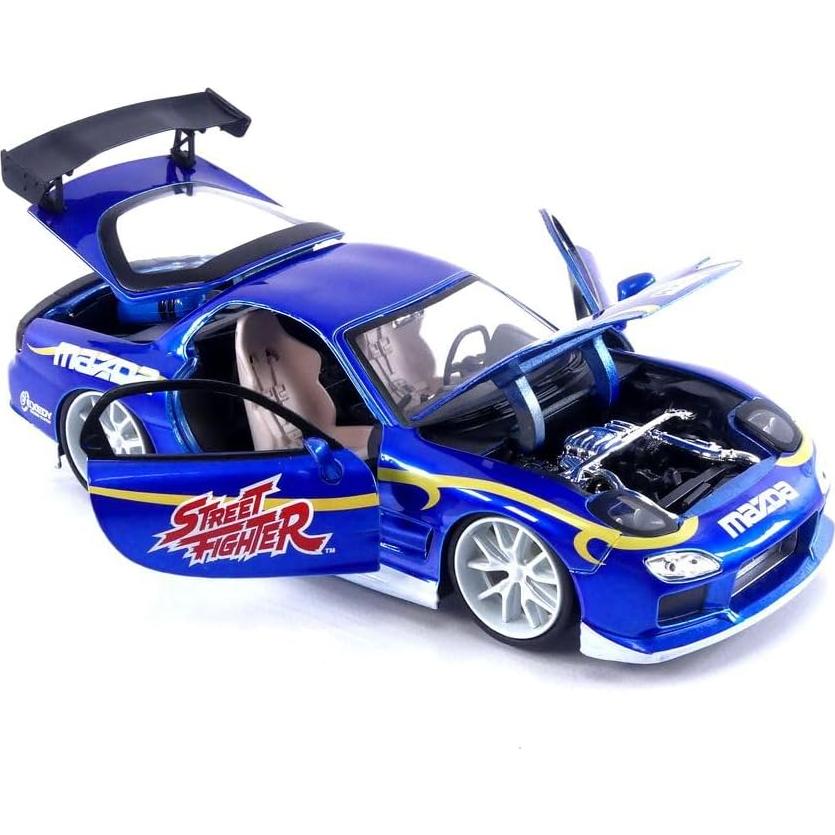 Set Juguete Street Fighter: Mazda RX-7 y Figura Chun-Li