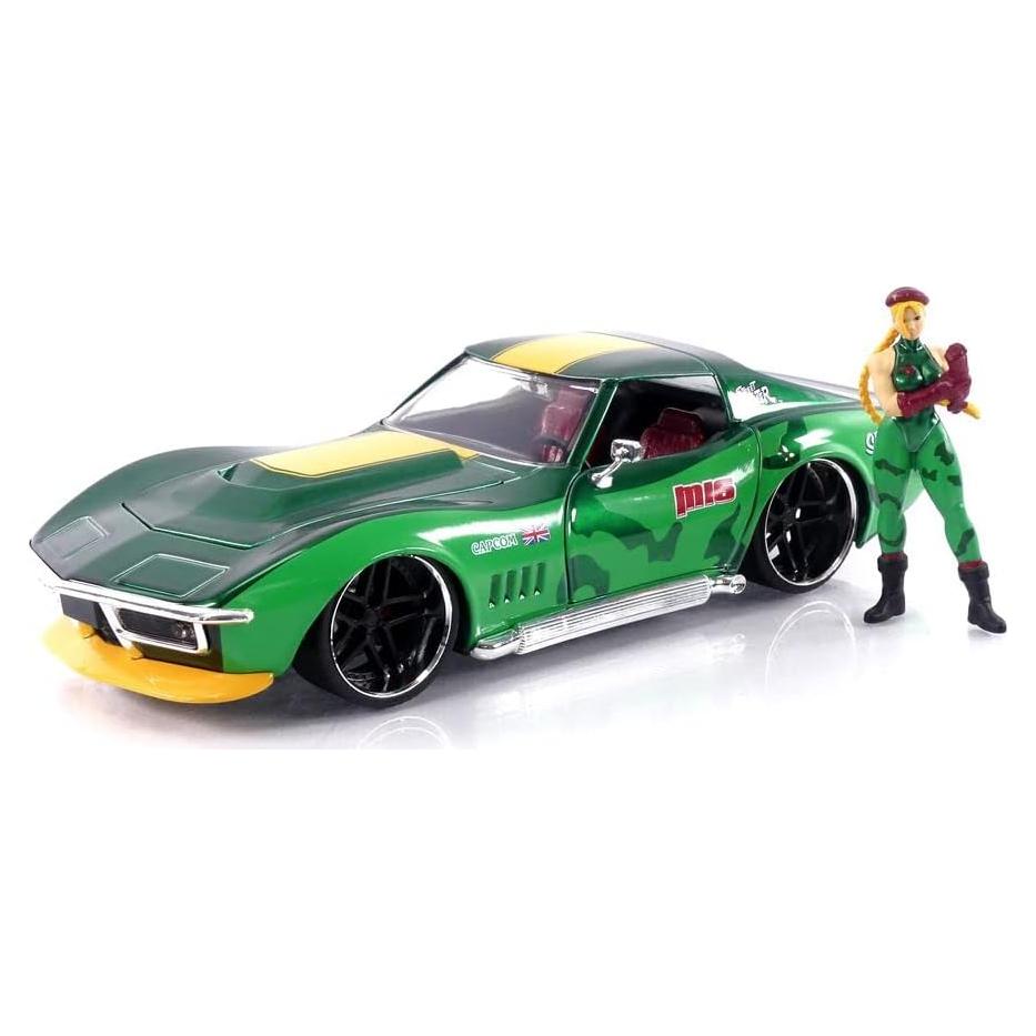 Juguete Corvette Stingray 1969 con figura de Cammy 1:24 Jada Toys