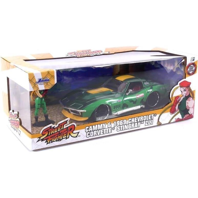 Juguete Corvette Stingray 1969 con figura de Cammy 1:24 Jada Toys
