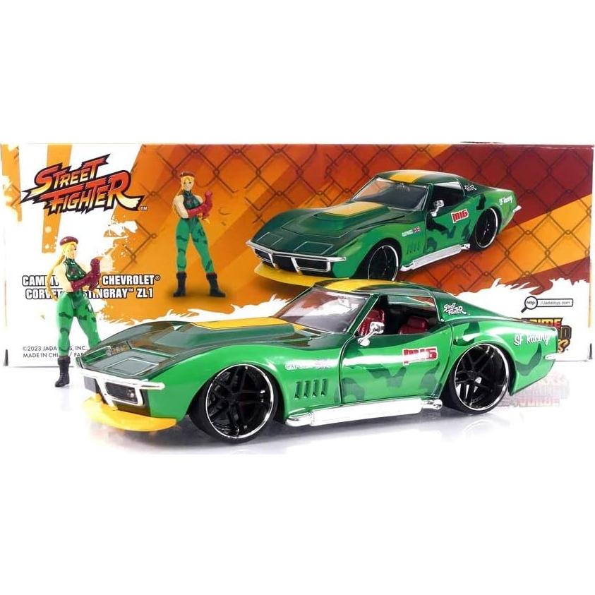 Juguete Corvette Stingray 1969 con figura de Cammy 1:24 Jada Toys