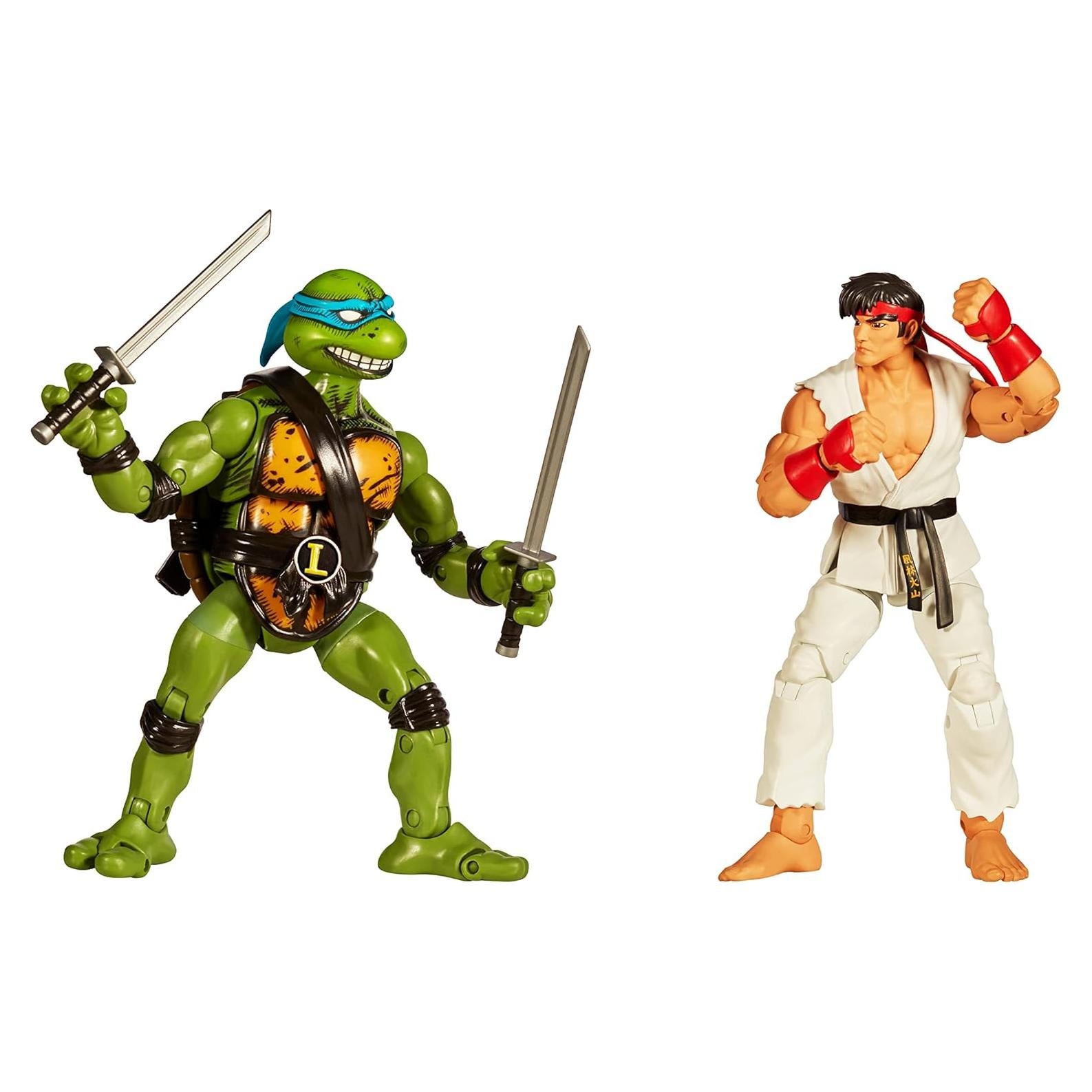 Figuras de Acción PlayMates TMNT vs Street Fighter 2 Pack