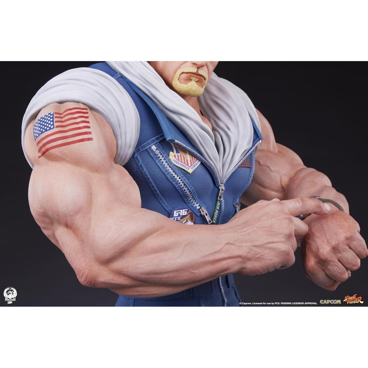 Estatua Deluxe Guile 1:4 PCS Collectibles Street Fighter 6