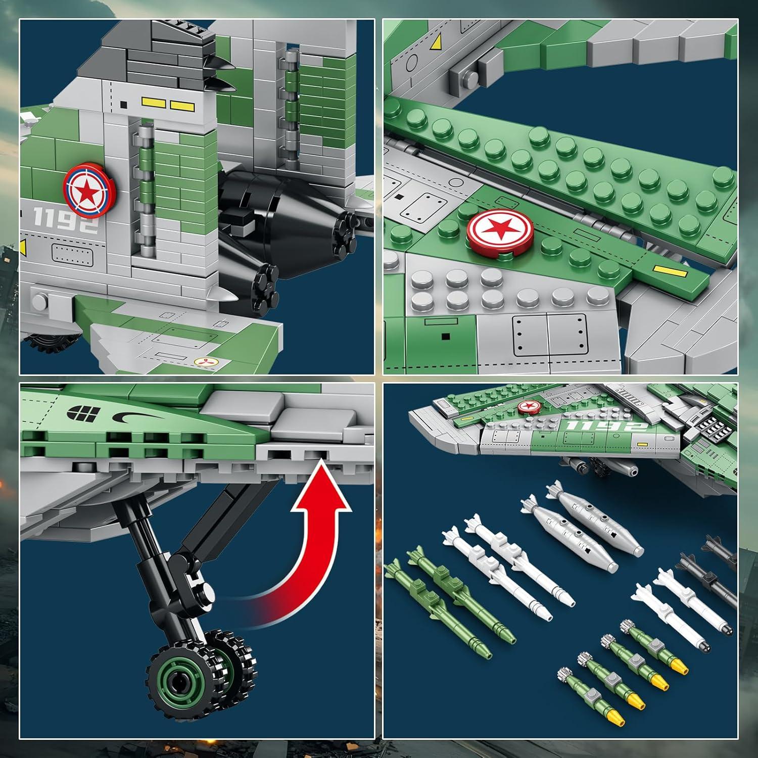 Conjunto de Construcción Caza MIG-29 Reobrix 33024 1387 Piezas