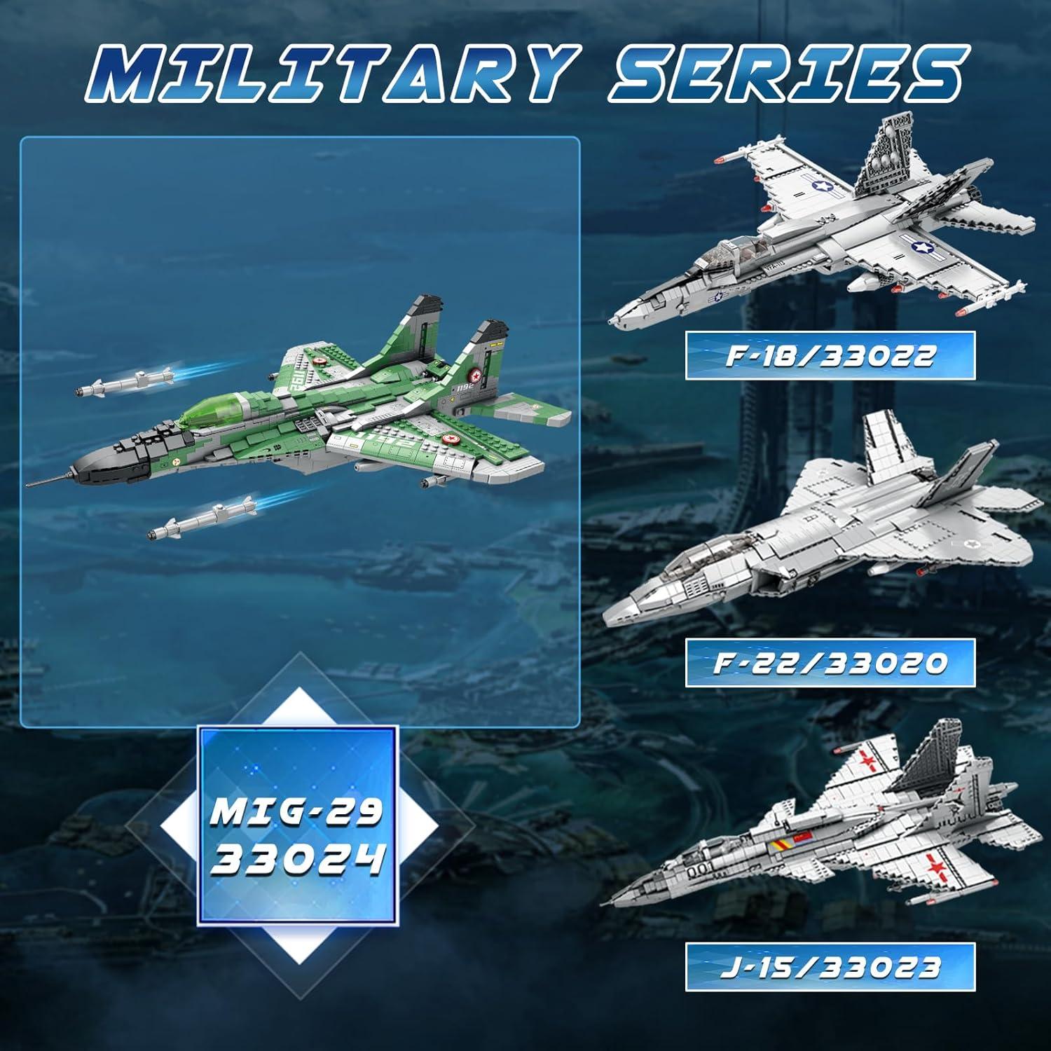 Conjunto de Construcción Caza MIG-29 Reobrix 33024 1387 Piezas