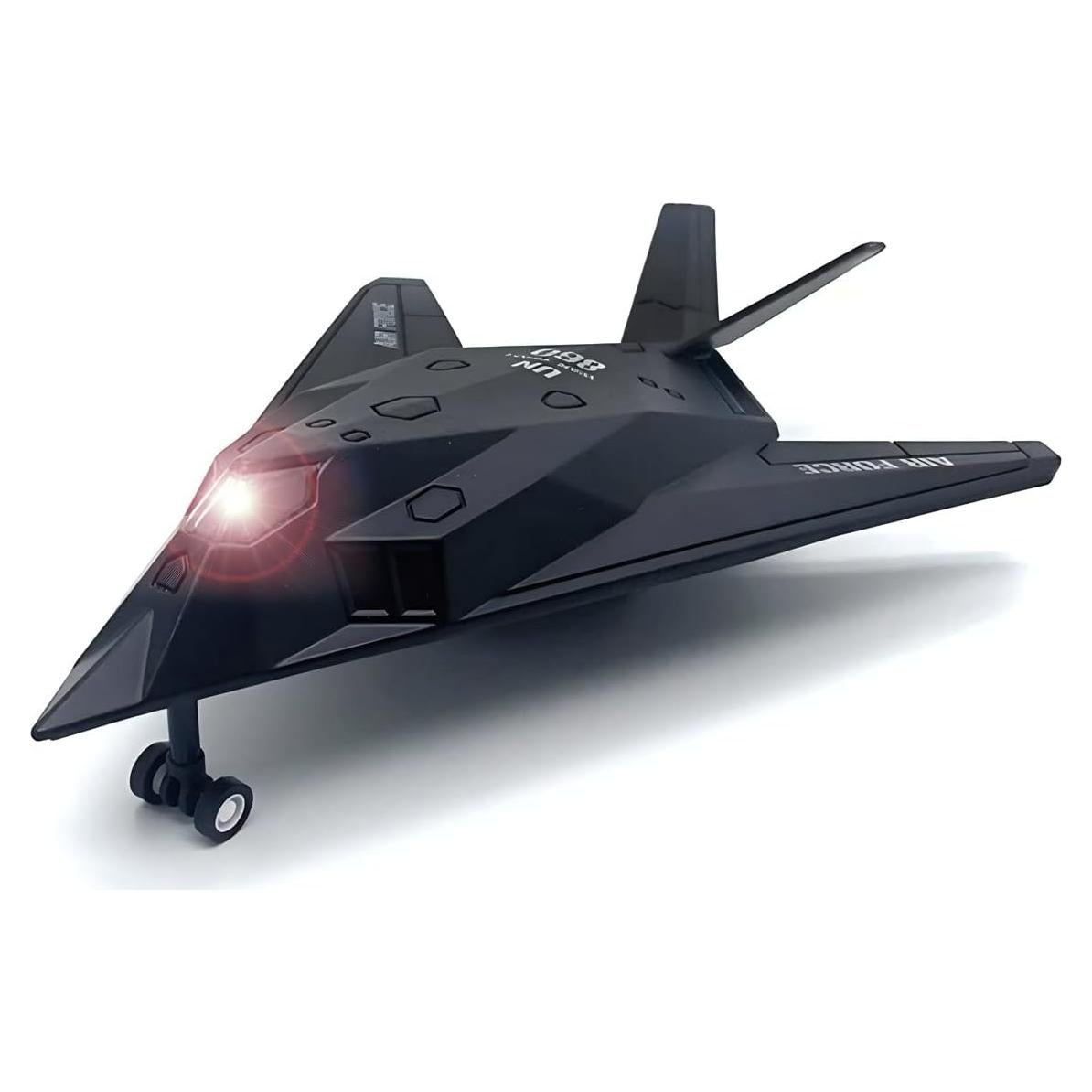 Juguete de avión militar Diecast Liberty Imports 20.32 cm con luces y sonido