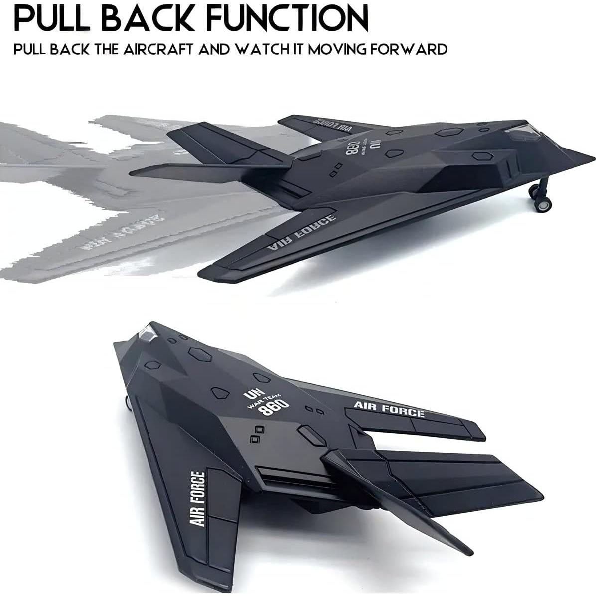 Juguete de avión militar Diecast Liberty Imports 20.32 cm con luces y sonido