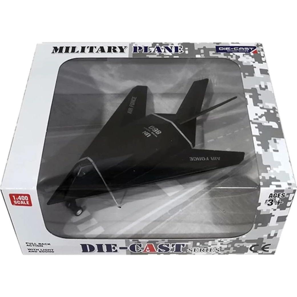 Juguete de avión militar Diecast Liberty Imports 20.32 cm con luces y sonido