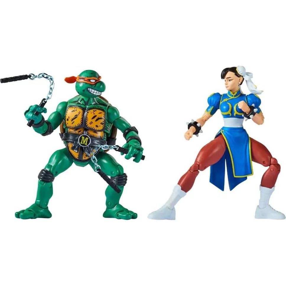 Figuras de Acción Tortugas Ninja vs Street Fighter 2-Pack