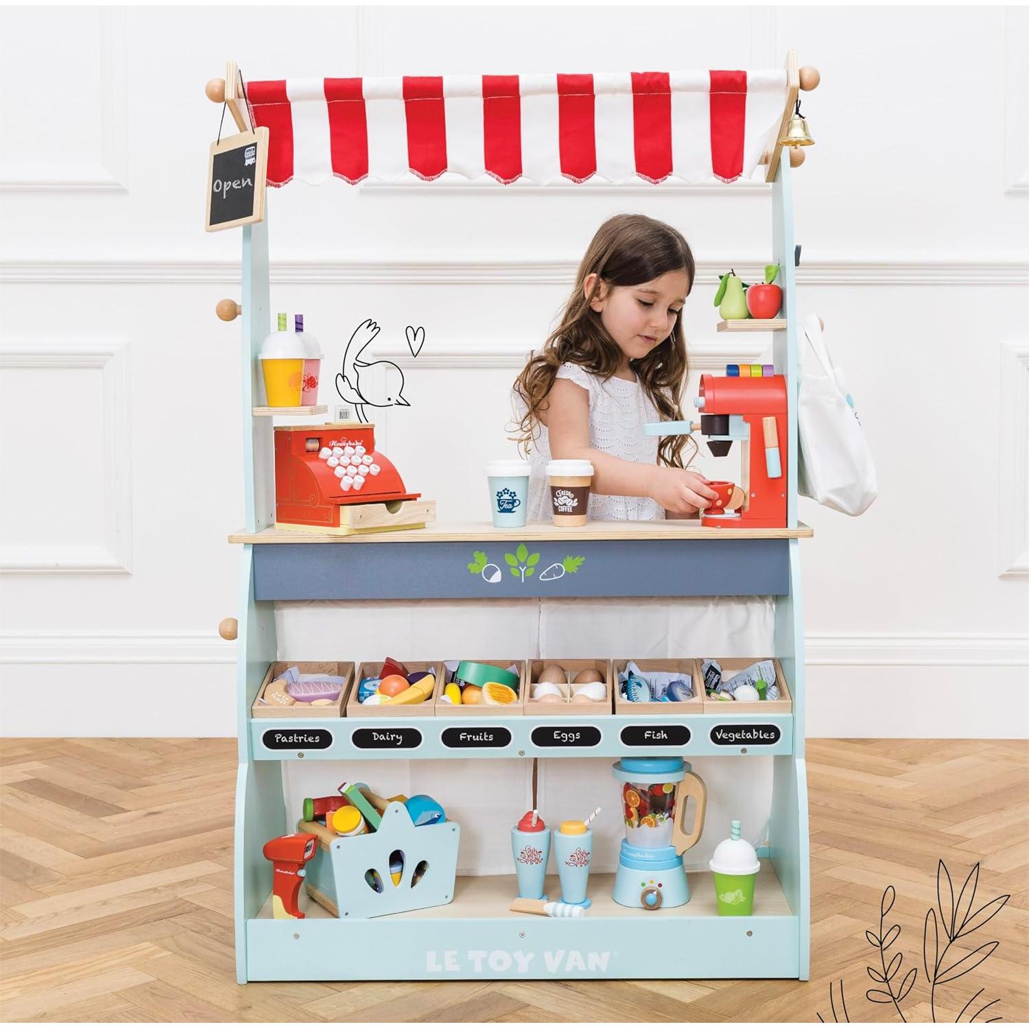 Le Toy Van Tienda de Comestibles y Cafetería de Madera TV317