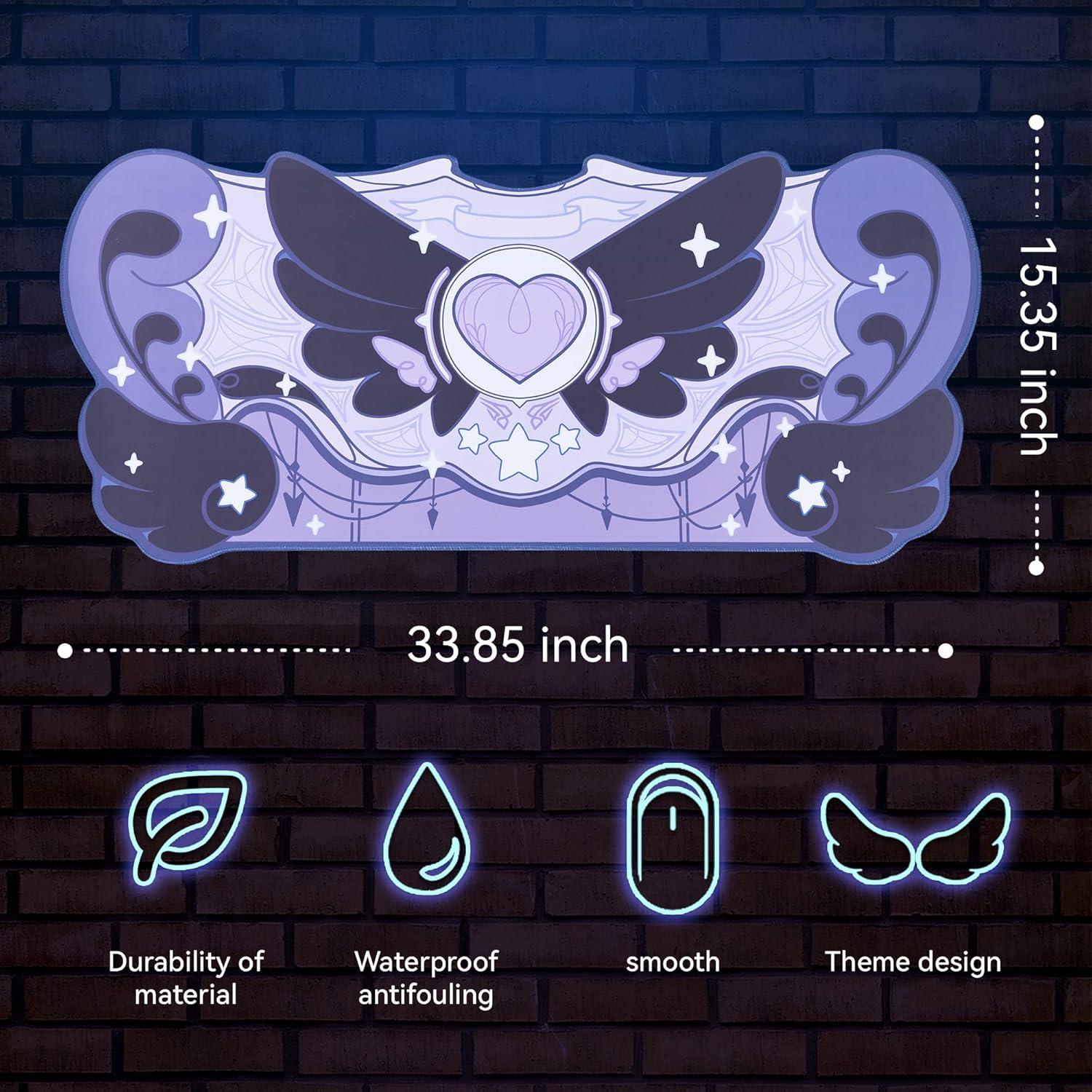 Alfombrilla de Ratón GeekShare Goma Antideslizante 40x25cm Púrpura