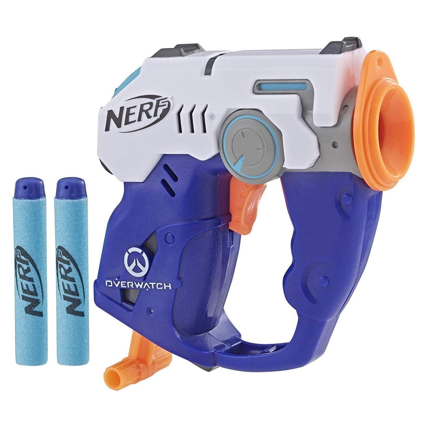 Blaster Nerf Microshots Overwatch Tracer con 2 dardos