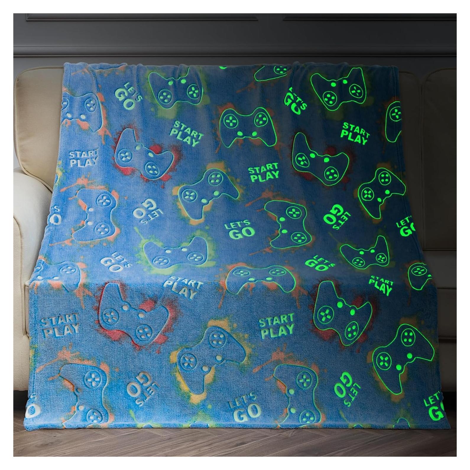 Manta Gamer Jekeno 130x150 cm Brilla en la Oscuridad